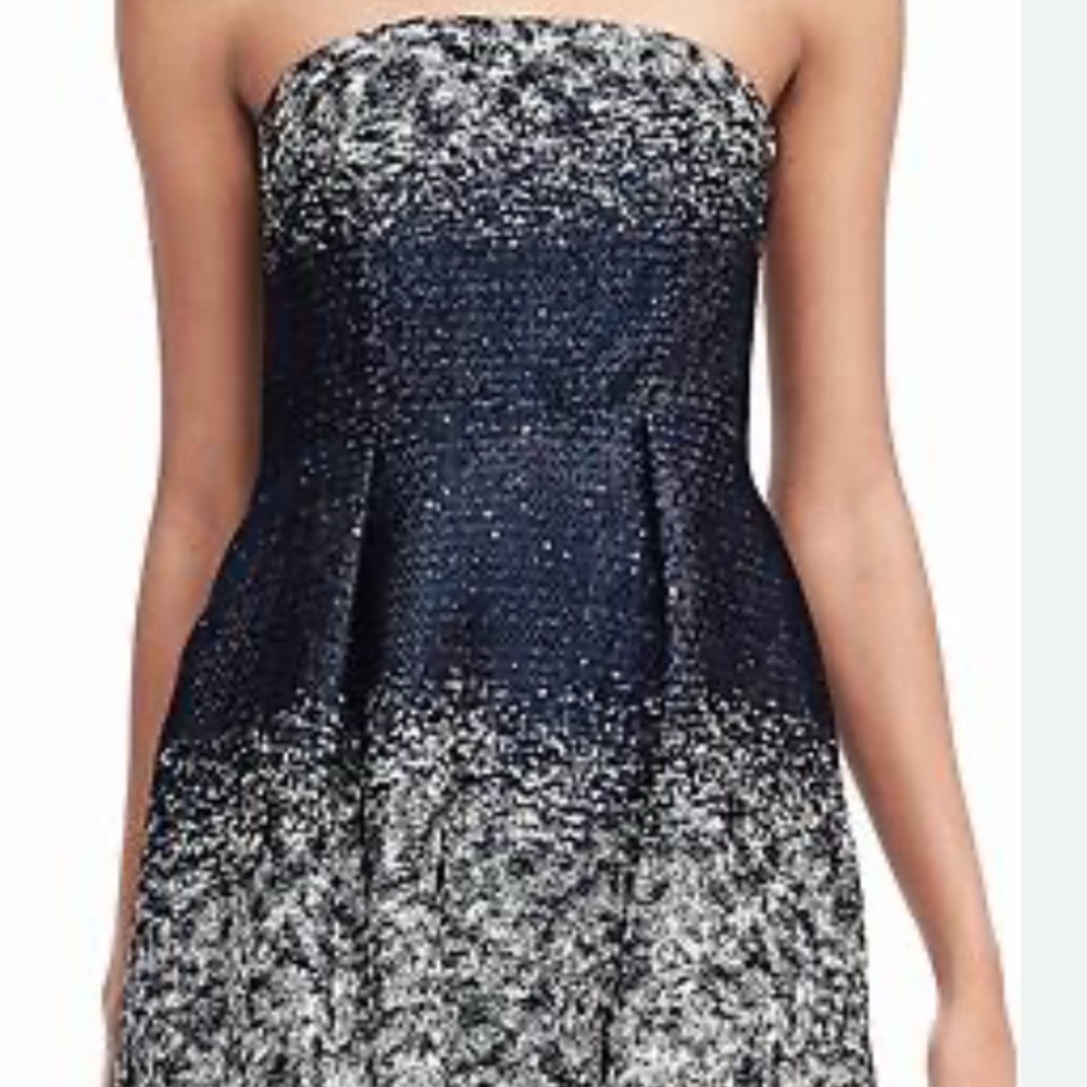 Banana Republic Limited Edition Strapless Mini Cocktail Dress Blue 4P - Picture 2 of 11